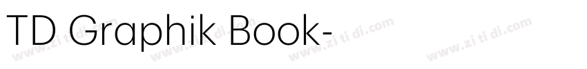 TD Graphik Book字体转换